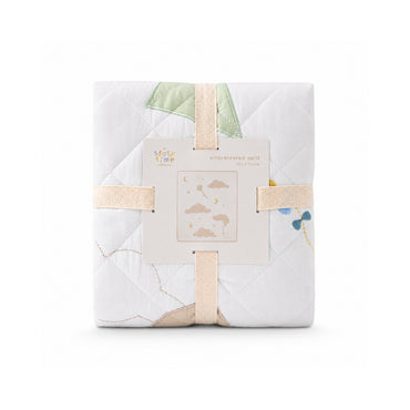 Story Time Collection Baby Embroidered Quilt 100cm X 120cm- UP & AWAY