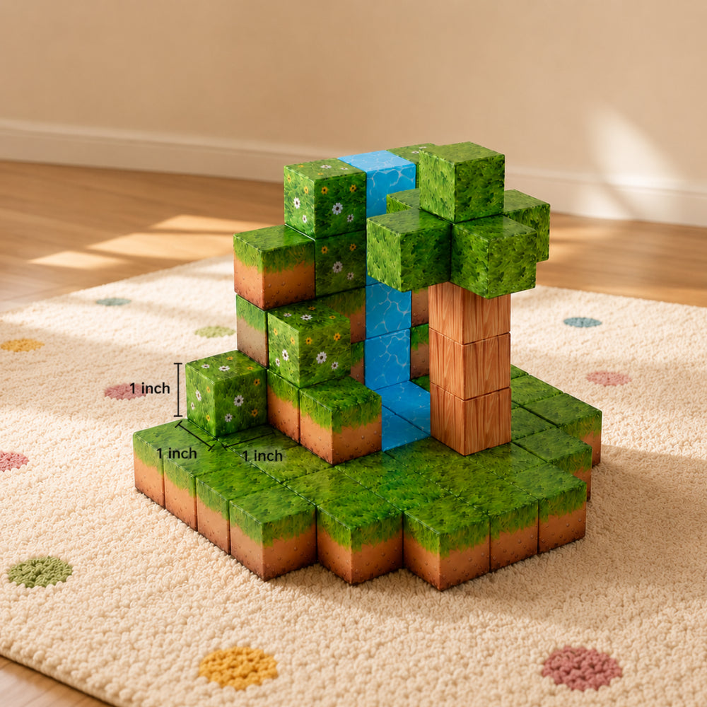 Made To Treasure Magnetic Click Bricks - 64 Piece WATERFALL