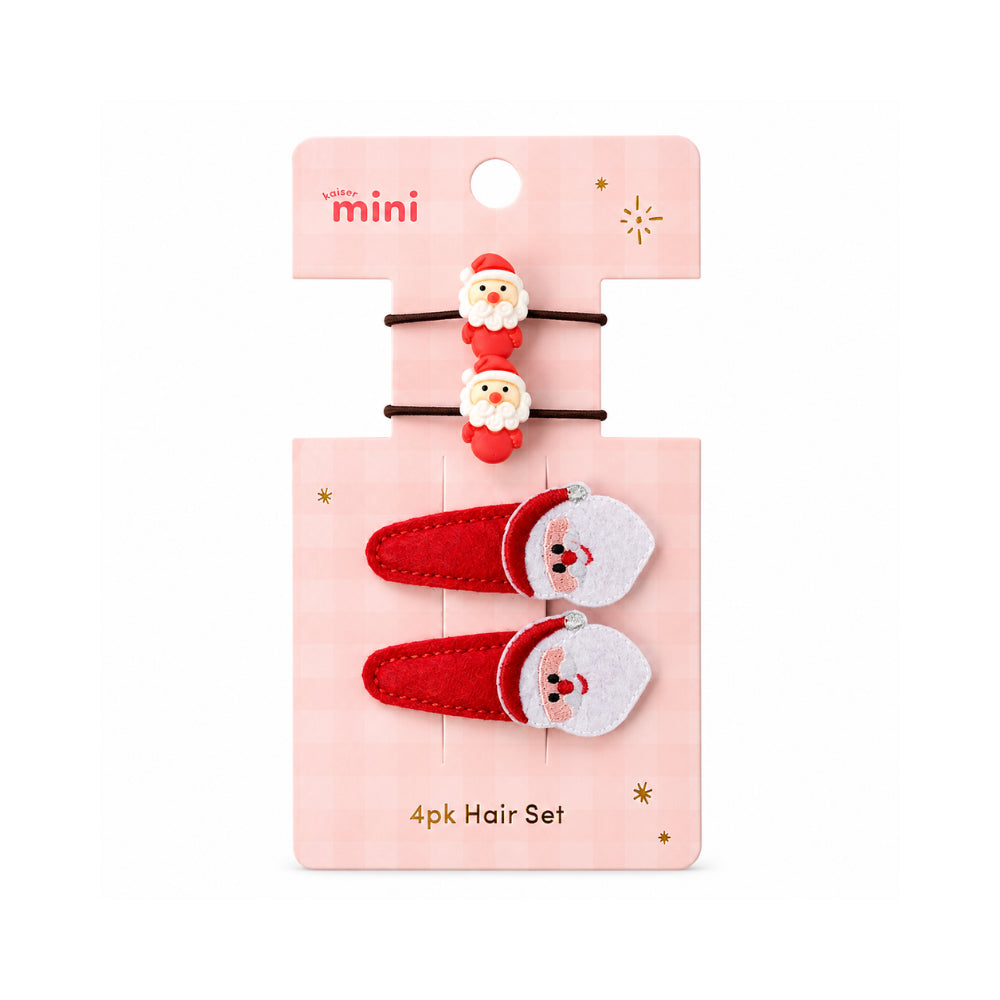 Christmas Kids 4 Pack Hair Set - SANTA