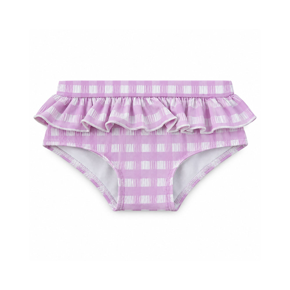 Salty Toes Series Baby Gingham Seersucker 2 Piece Set - LILAC GINGHAM