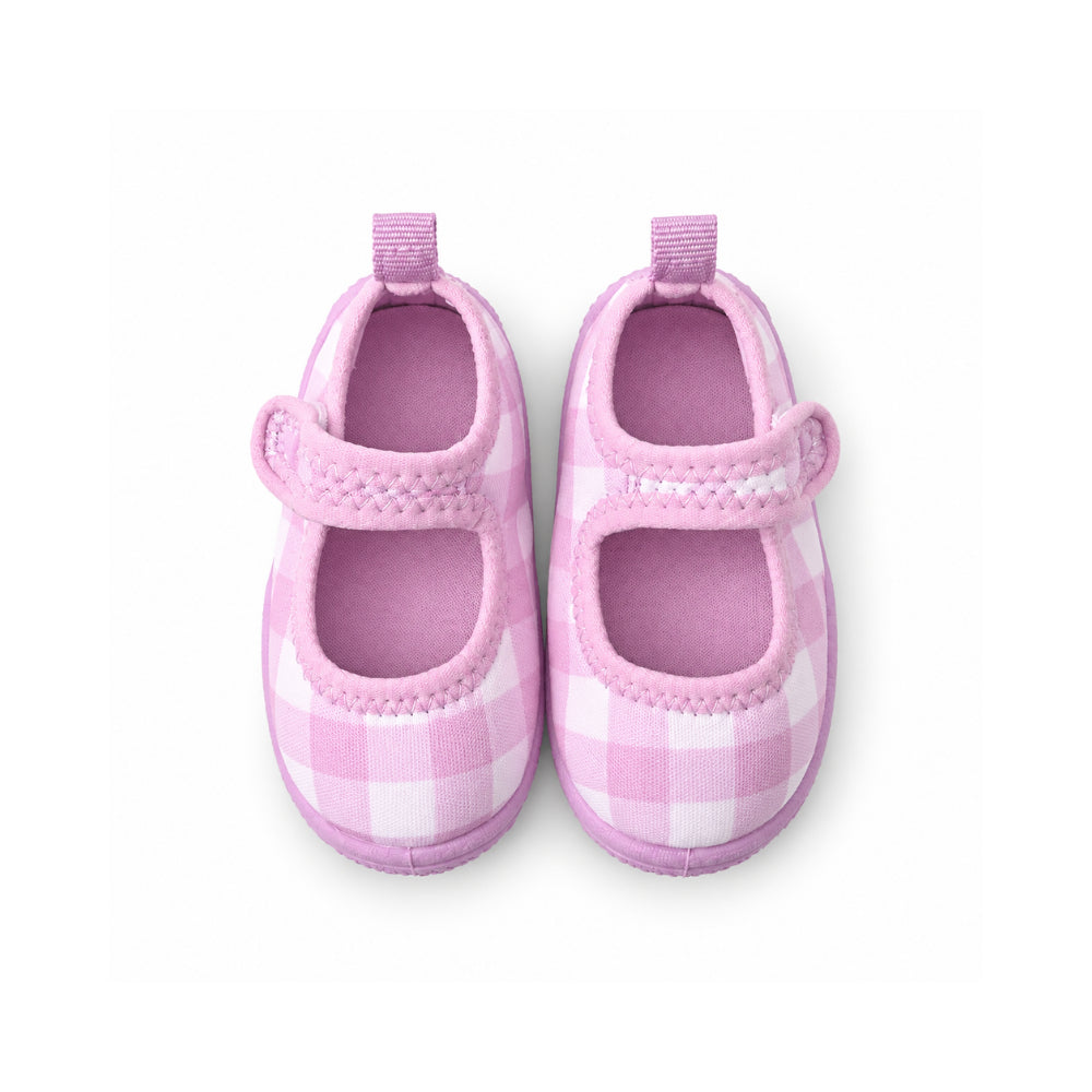 Salty Toes Series Baby Strap Beach Shoes - LILAC GINGHAM