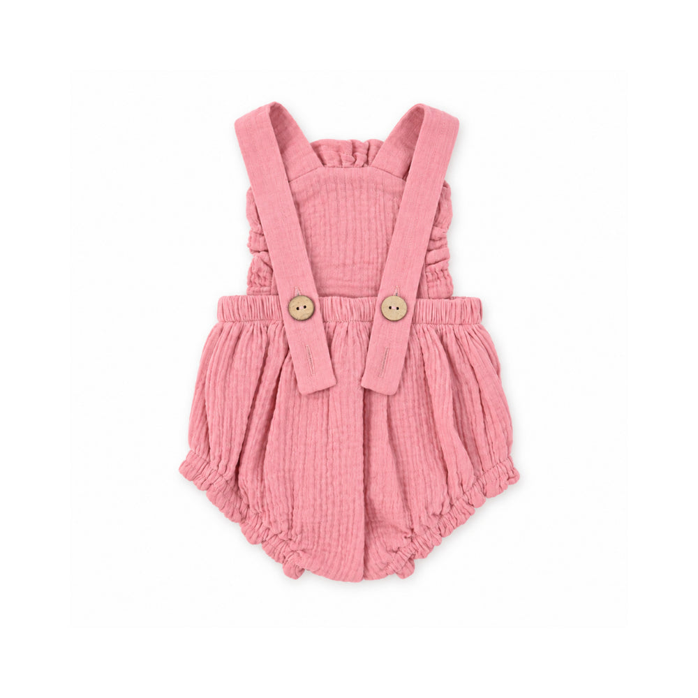 Salty Toes Series Baby Woven Frill Pinafore - ROSE