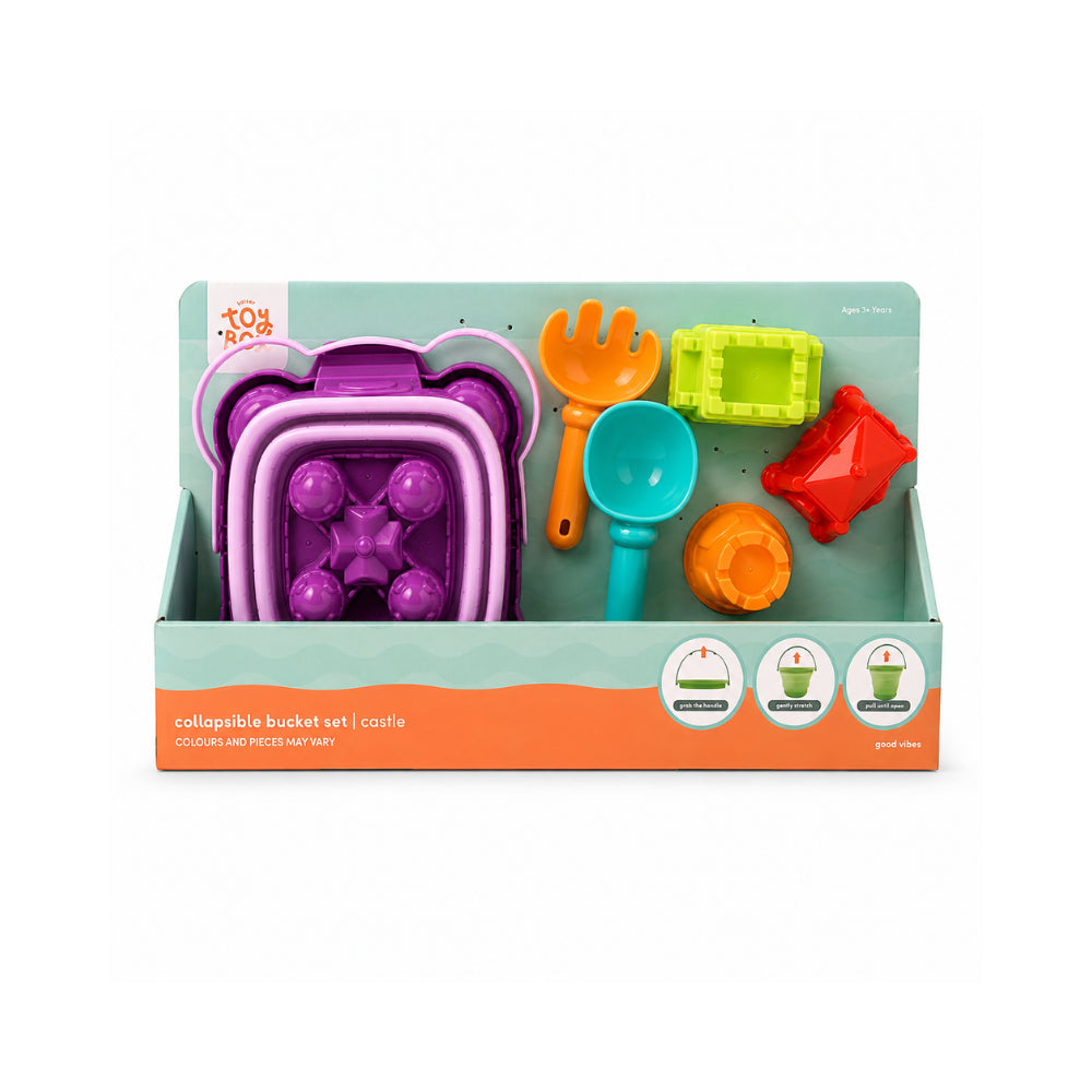 Good Vibes Kids Collapsible Bucket Set - CASTLE