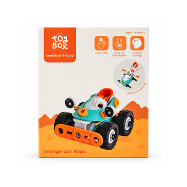 Kaiser Toy Box - Construct-i-Build 45 Pieces - ORANGE CAR