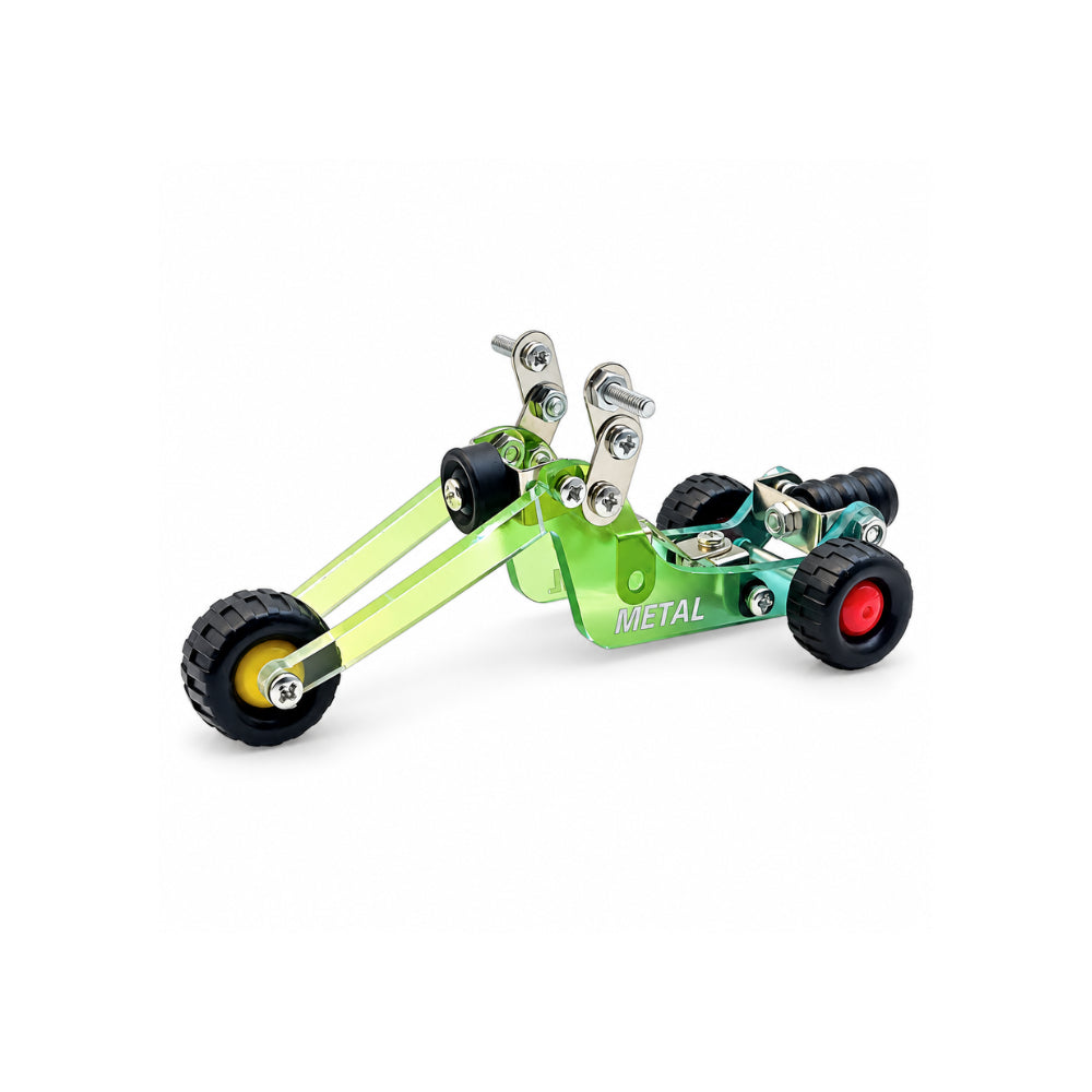Kaiser Toy Box - Kids Metal Construction Kit 58 Pieces - GREEN TRIKE