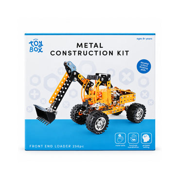 Kaiser Toy Box - Kids Metal Construction Kit 256 Pieces - FRONT END LOADER