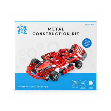 Kaiser Toy Box - Kids Metal Construction Kit 287 Pieces - FORMULA RACER