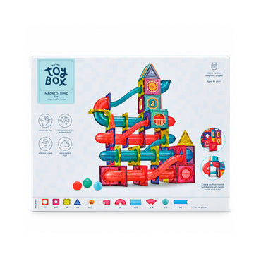 Kaiser Toy Box - Magnetic Build 145 Pieces Tiles - MARBLE RUN