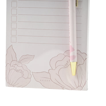 Belle Collection List Notepad with Pen - ROSE