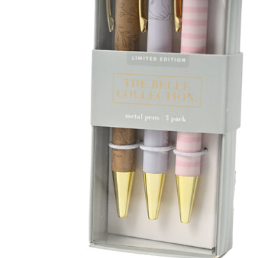 Belle Collection Metal Pens 3pk - GRATEFUL