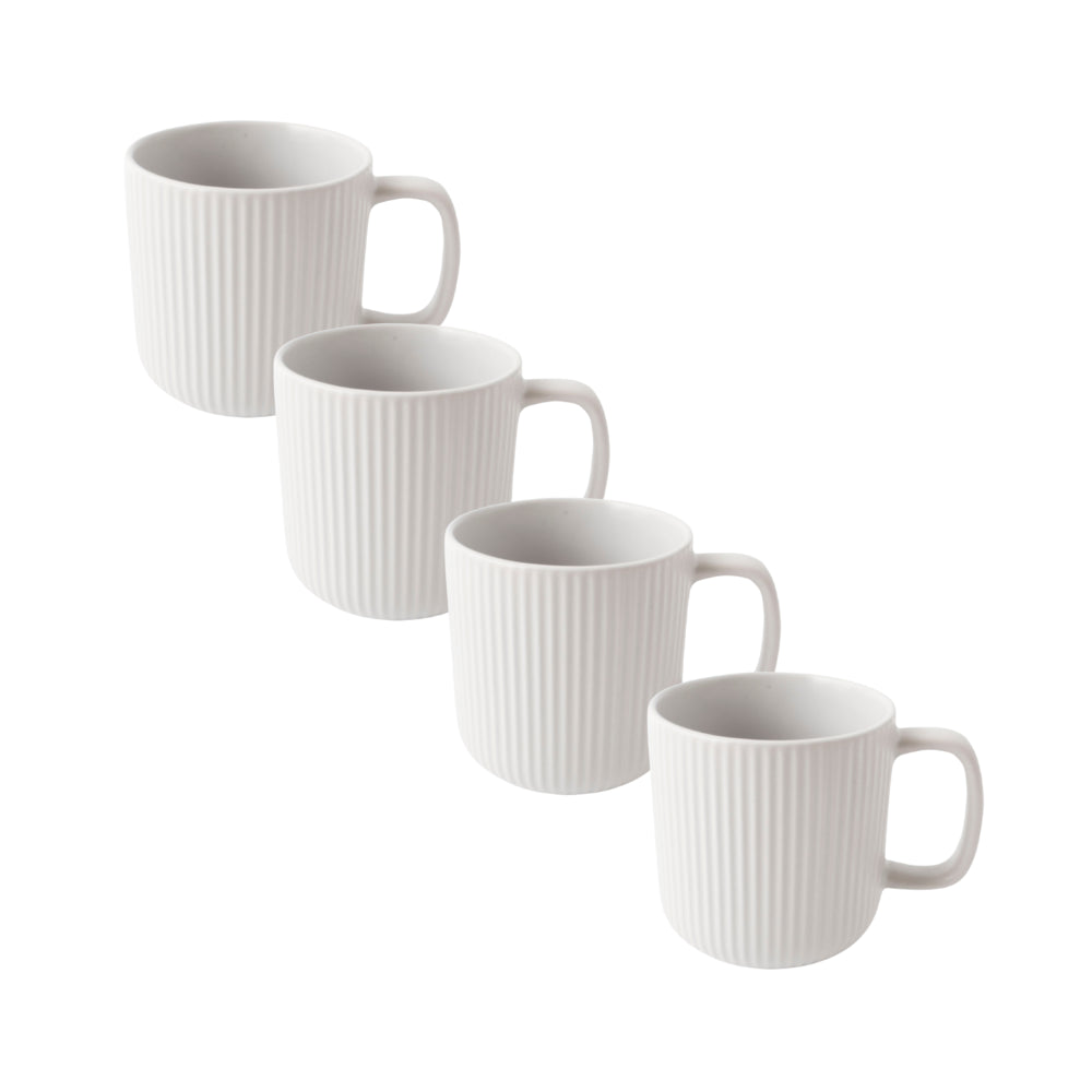 Coastal Tones Collection 4pk Mug Set - GREY TEXTURE
