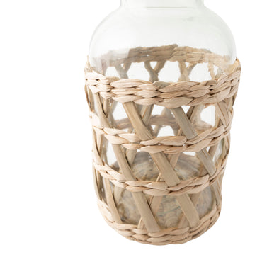 Coastal Tones Collection Raffia Glass Jug