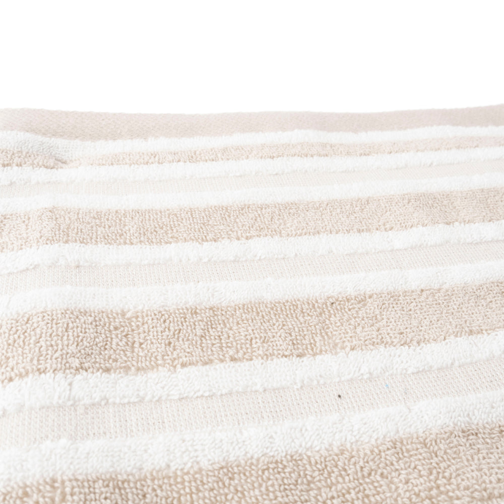 Coastal Tones Collection Bath Towel - SAND STRIPE