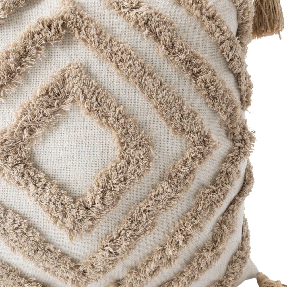 Coastal Tones Collection Texture Cushion - NATURAL DIAMOND