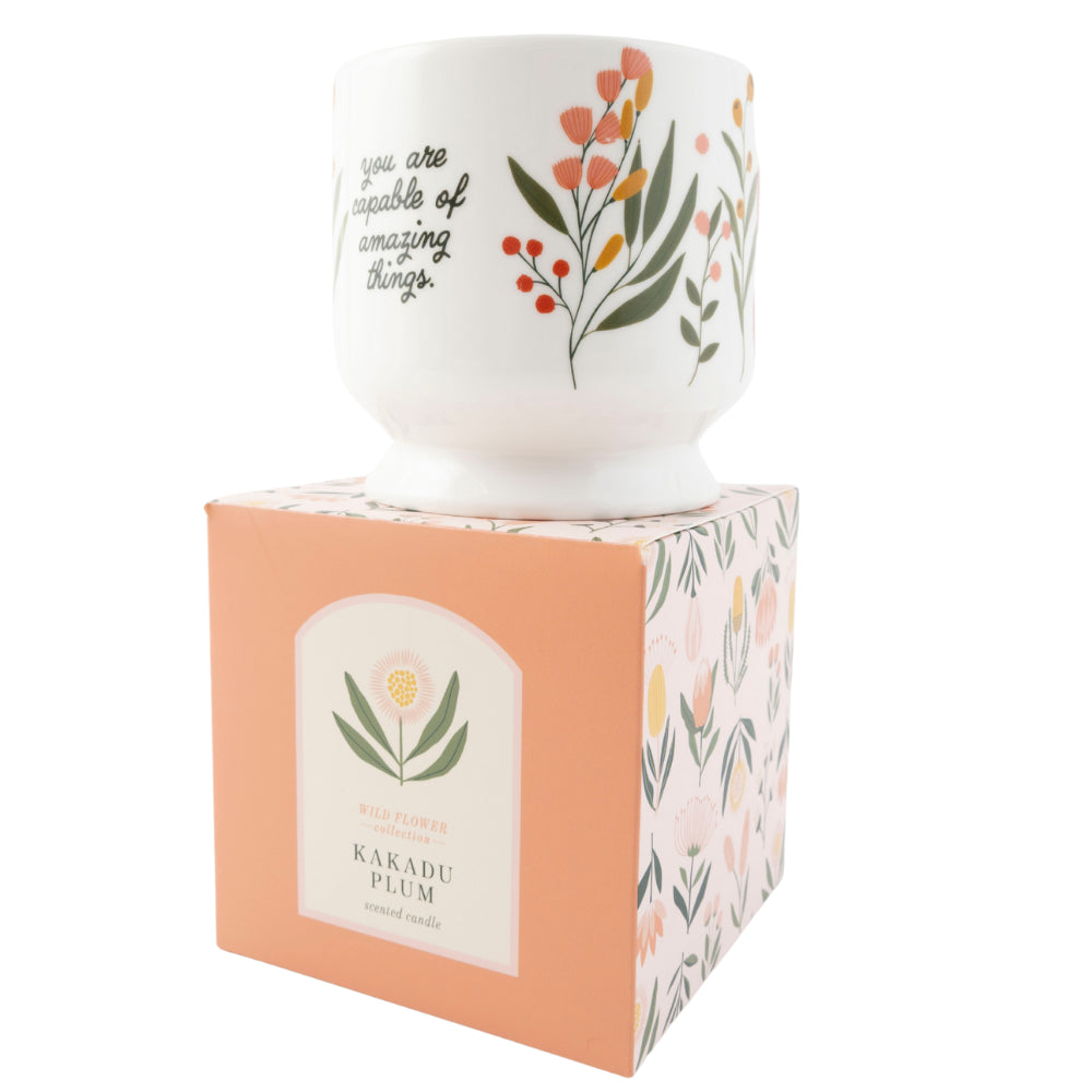 K&Co. Wild Flower Collection Ceramic Candle - AMAZING