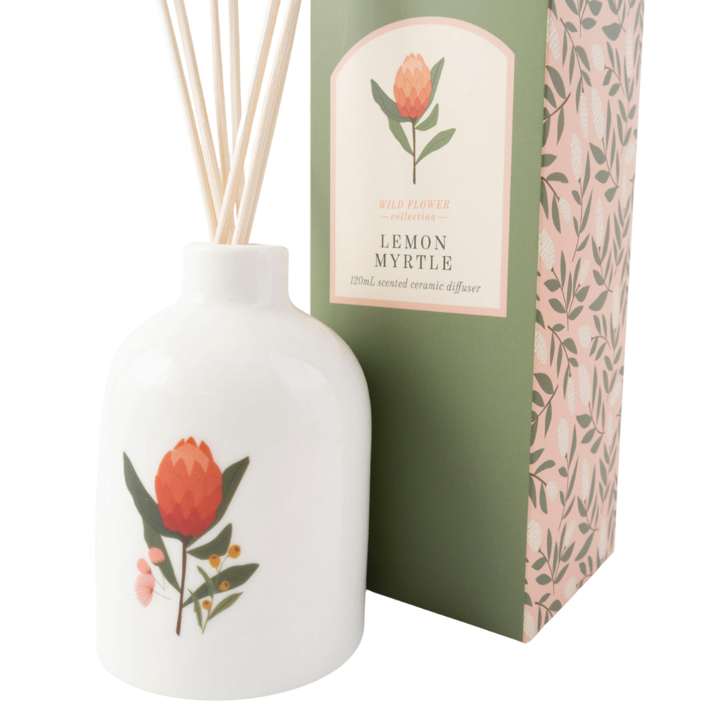 K&Co. Wild Flower Collection Ceramic Diffuser - WARATAH