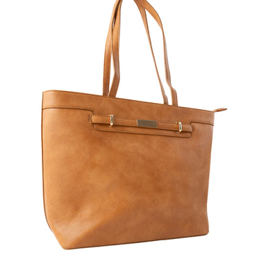 K&Co. Wild Flower Collection Large Tote Bag with Pouch - TAN