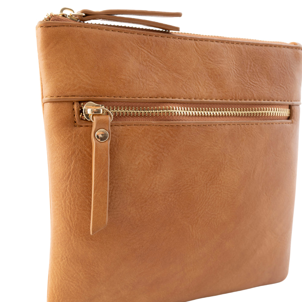 K&Co. Wild Flower Collection Square Shoulder Bag - TAN