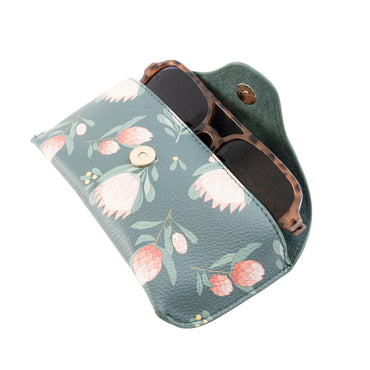K&Co. Wild Flower Collection Sunglasses Case - GREEN PROTEA