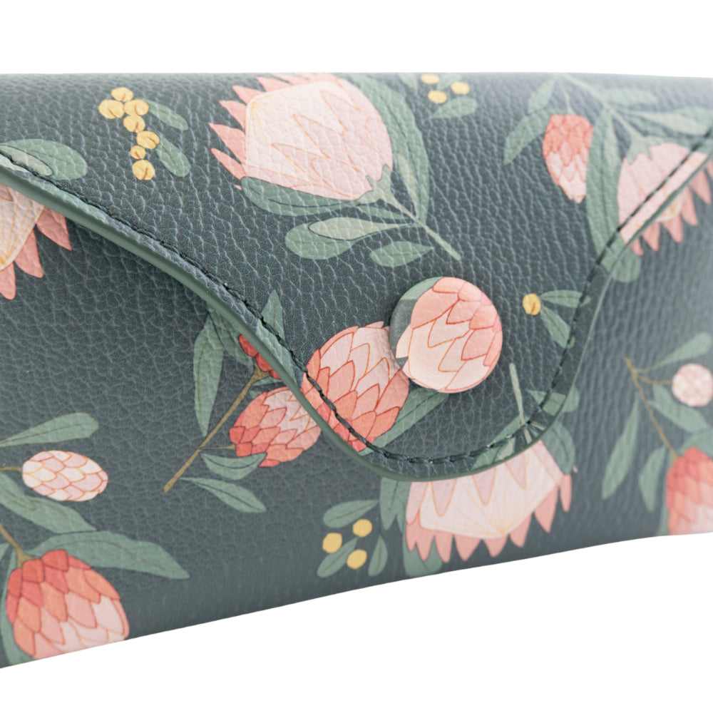 K&Co. Wild Flower Collection Sunglasses Case - GREEN PROTEA