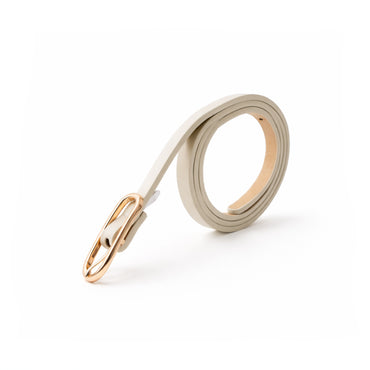 K&Co. Petal Series Skinny Belt - CREAM