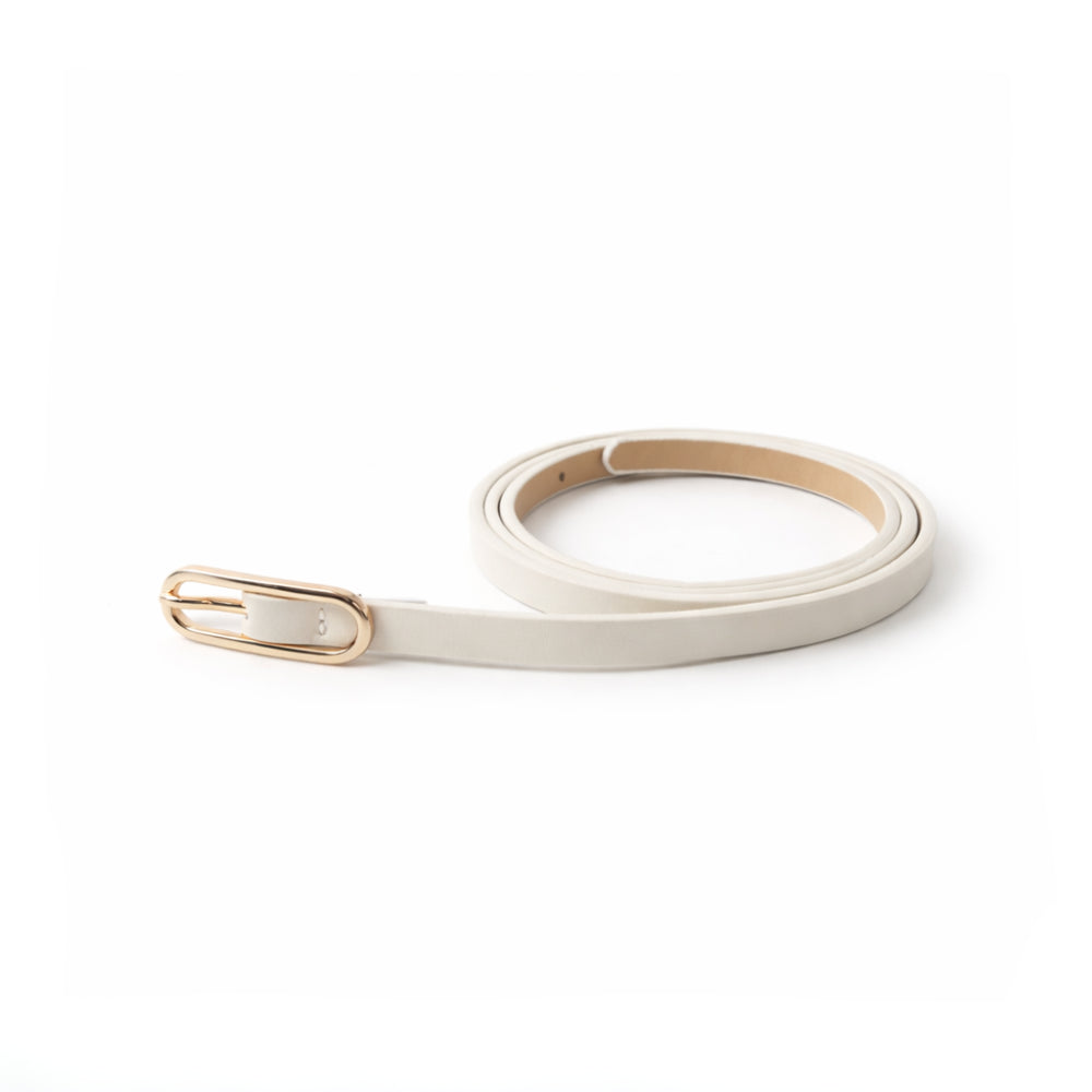 K&Co. Skinny Belt - CREAM