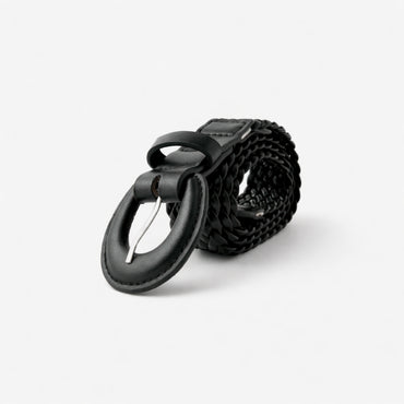K&Co. Petal Series Weave Belt - BLACK