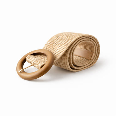 K&Co. Petal Series Stretch Weave Belt - NATURAL
