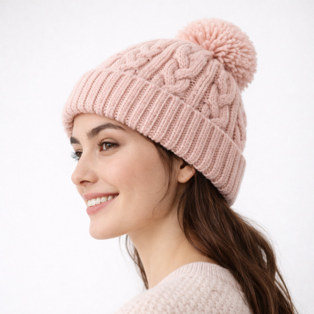 K&Co. Petal Series Beanie - DUSTY PINK