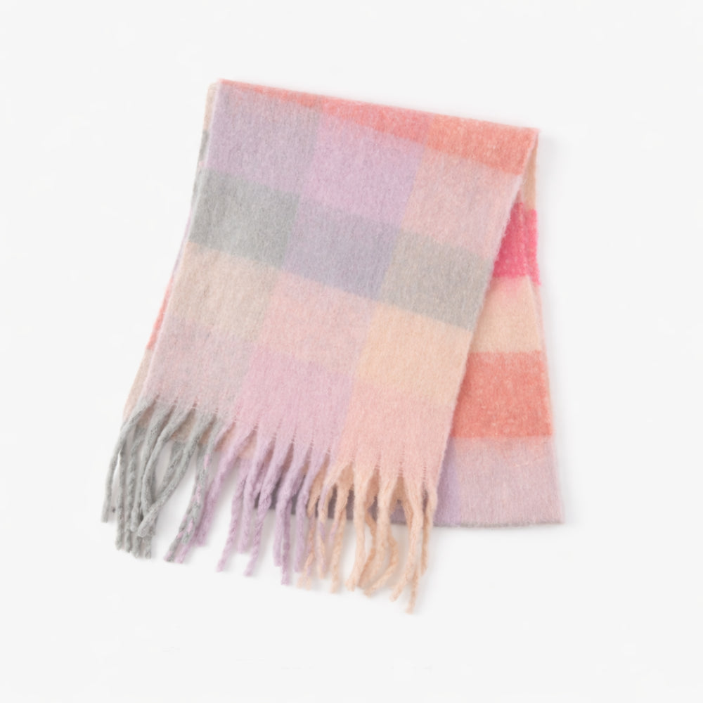 K&Co. Petal Series Chunky Scarf - PINK CHECK