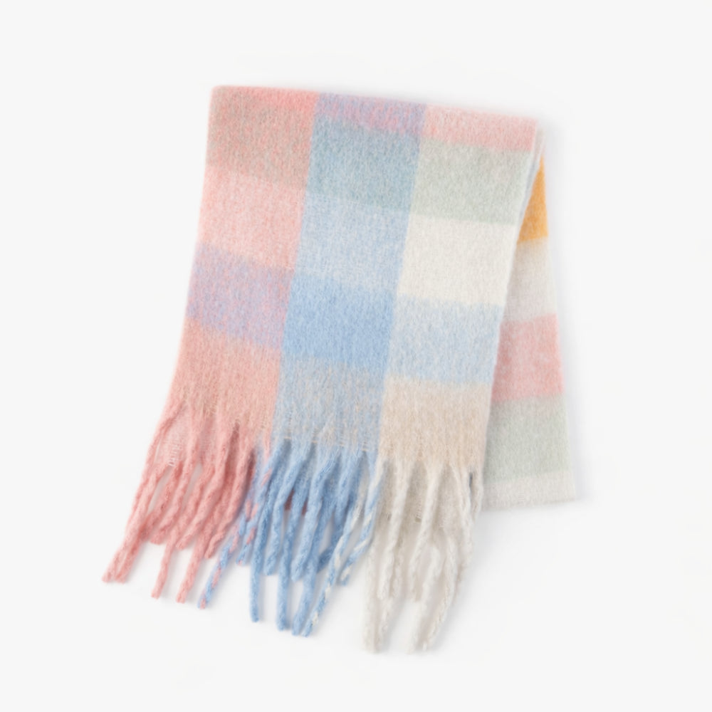K&Co. Petal Series Chunky Scarf - PASTEL CHECK