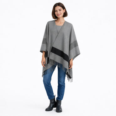 K&Co. Petal Series Poncho - GREY
