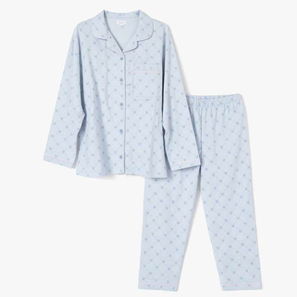 K&Co. Petal Series Flannelette Pyjama Set - LOVE