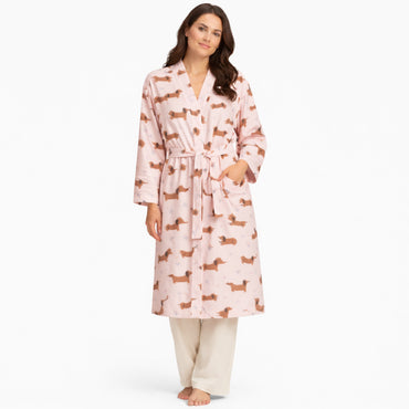 K&Co. Petal Series Flannelette Robe - HAPPY PUPS