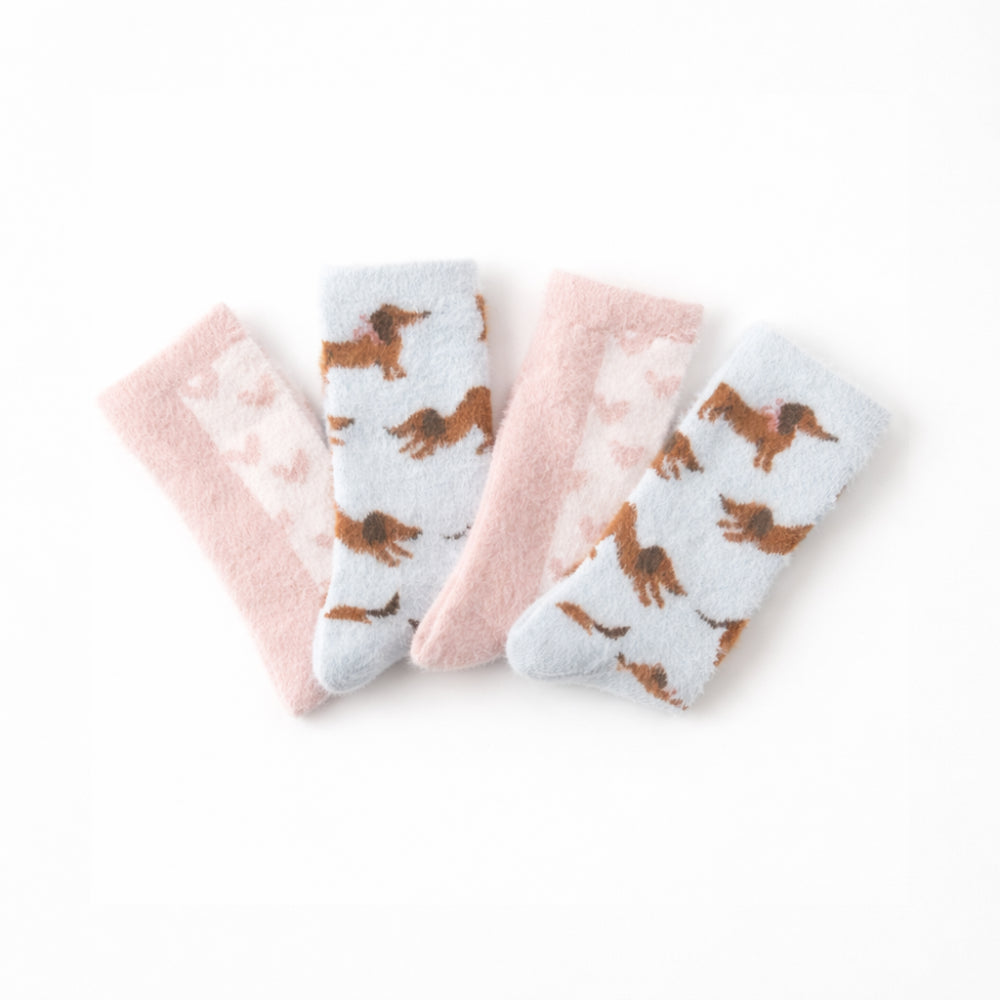 K&Co. Petal Series Bed Socks 2pk - HAPPY PUPS