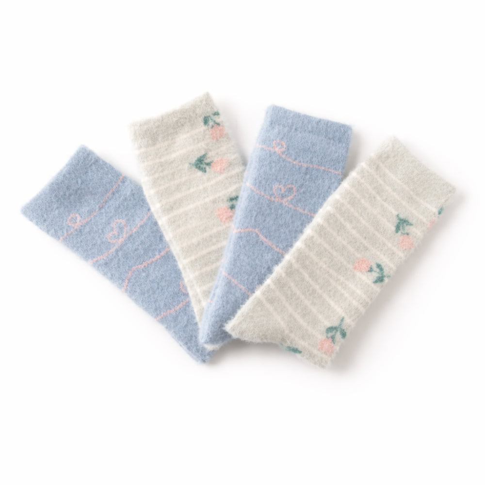K&Co. Petal Series Bed Socks 2pk - LOVE TRAIL