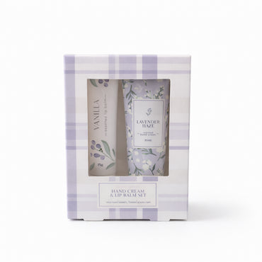 K&Co. Primrose Collection Hand Cream & Lip Balm Set Mini - PURPLE