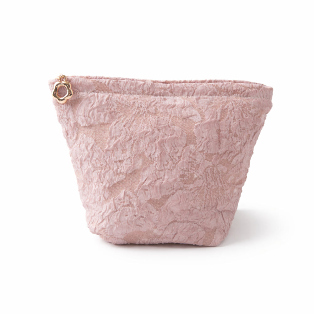 K&Co. Primrose Collection Jacquard Make Up Bag - PINK