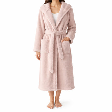 K&Co. Primrose Collection Textured Dressing Gown - DUSTY ROSE