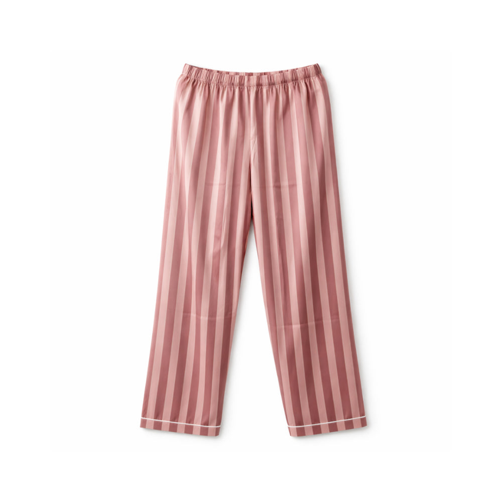 K&Co. Primrose Collection Long Satin Pyjama Set - BERRY STRIPE