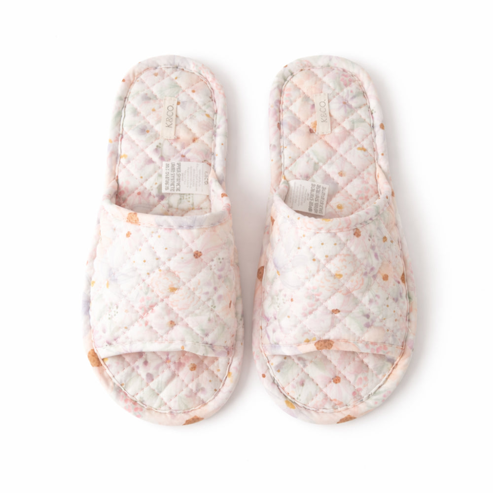 K&Co. Primrose Collection Quilted Slippers - PRIMROSE
