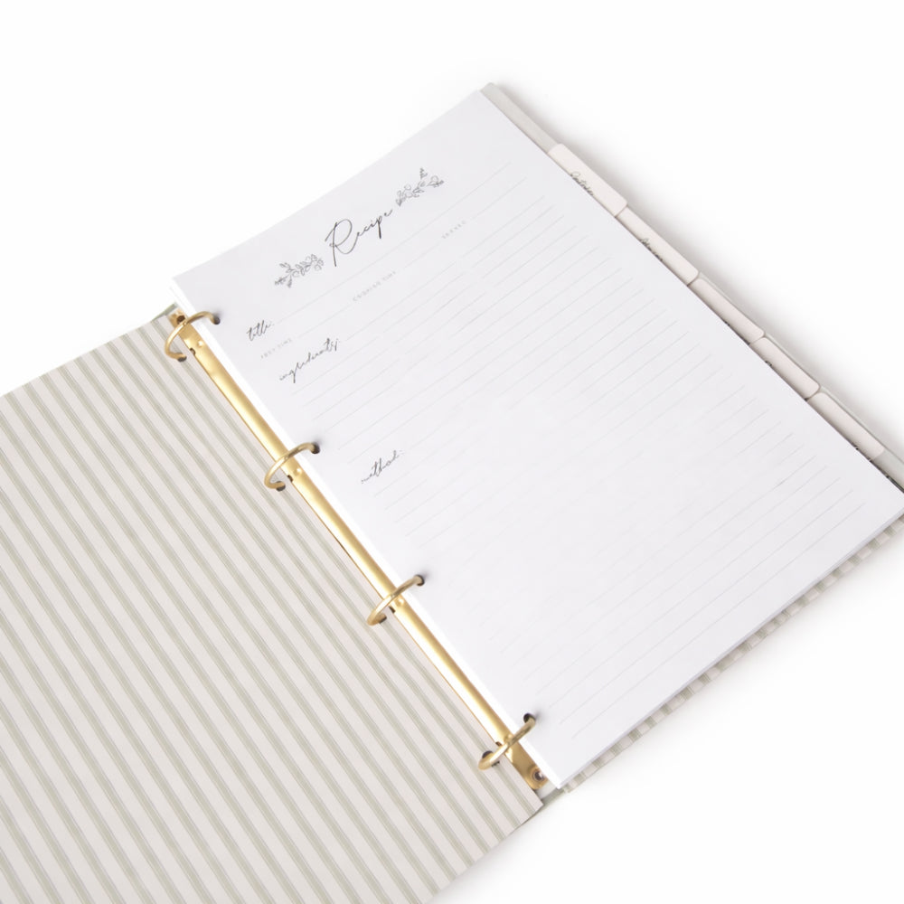 K&Co. Rhubarb Recipe Binder Large - BLOSSOM BUD