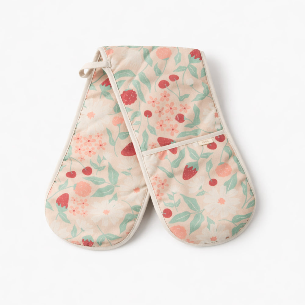 K&Co. Rhubarb Long Oven Mitt - BERRIES & BLOOMS