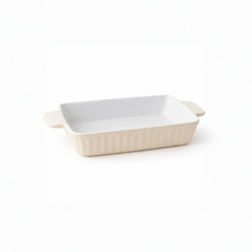 K&Co. Rhubarb Baking Dish Small - CREAM