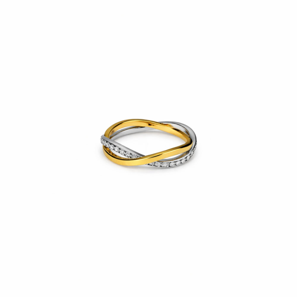 K&Co. Signature Jewellery Sara Dual Ring - GOLD/SILVER