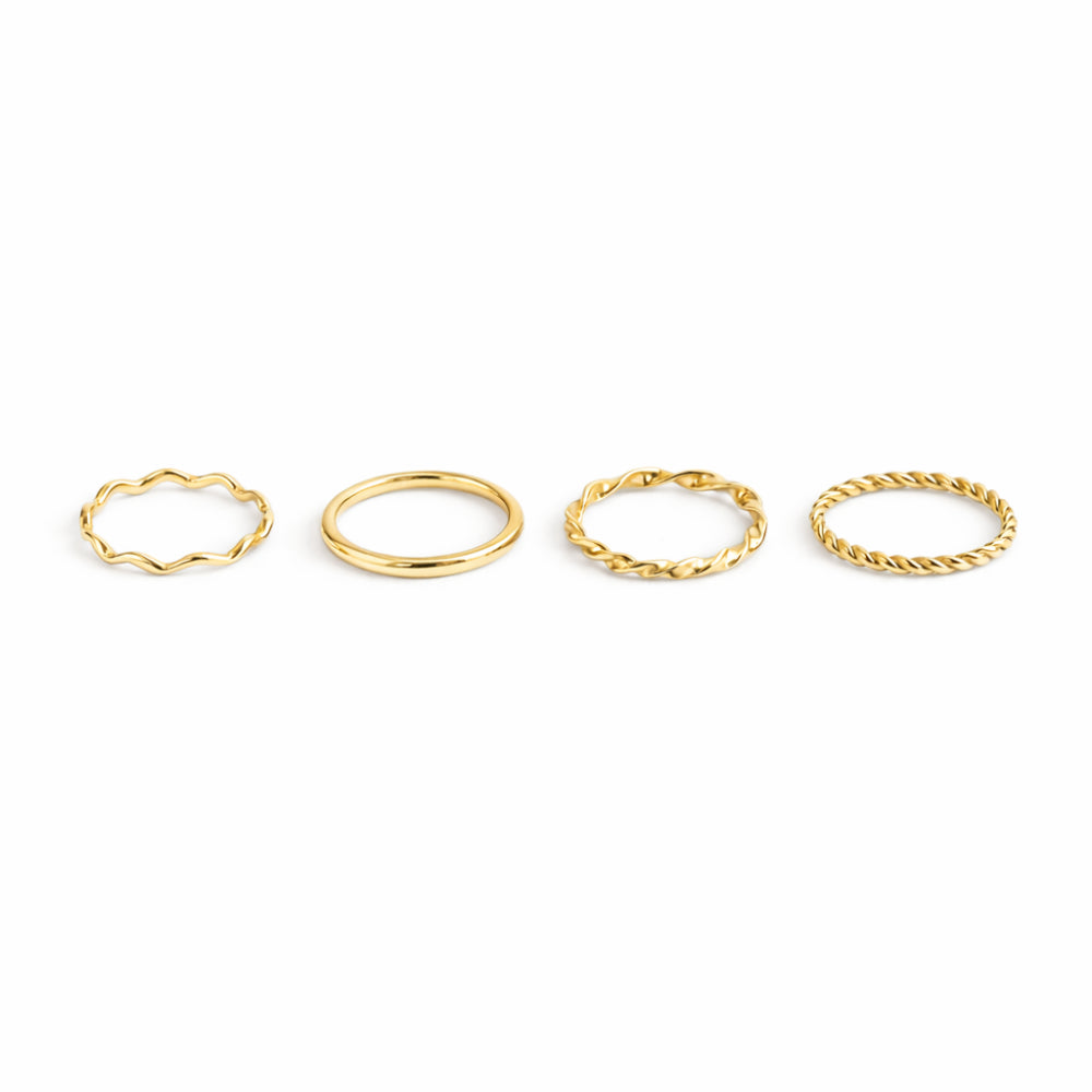 K&Co. Signature Jewellery Macy Ring Set - GOLD