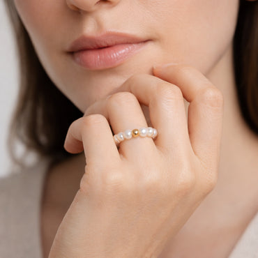 K&Co. Signature Jewellery Tara Pearl Ring - GOLD