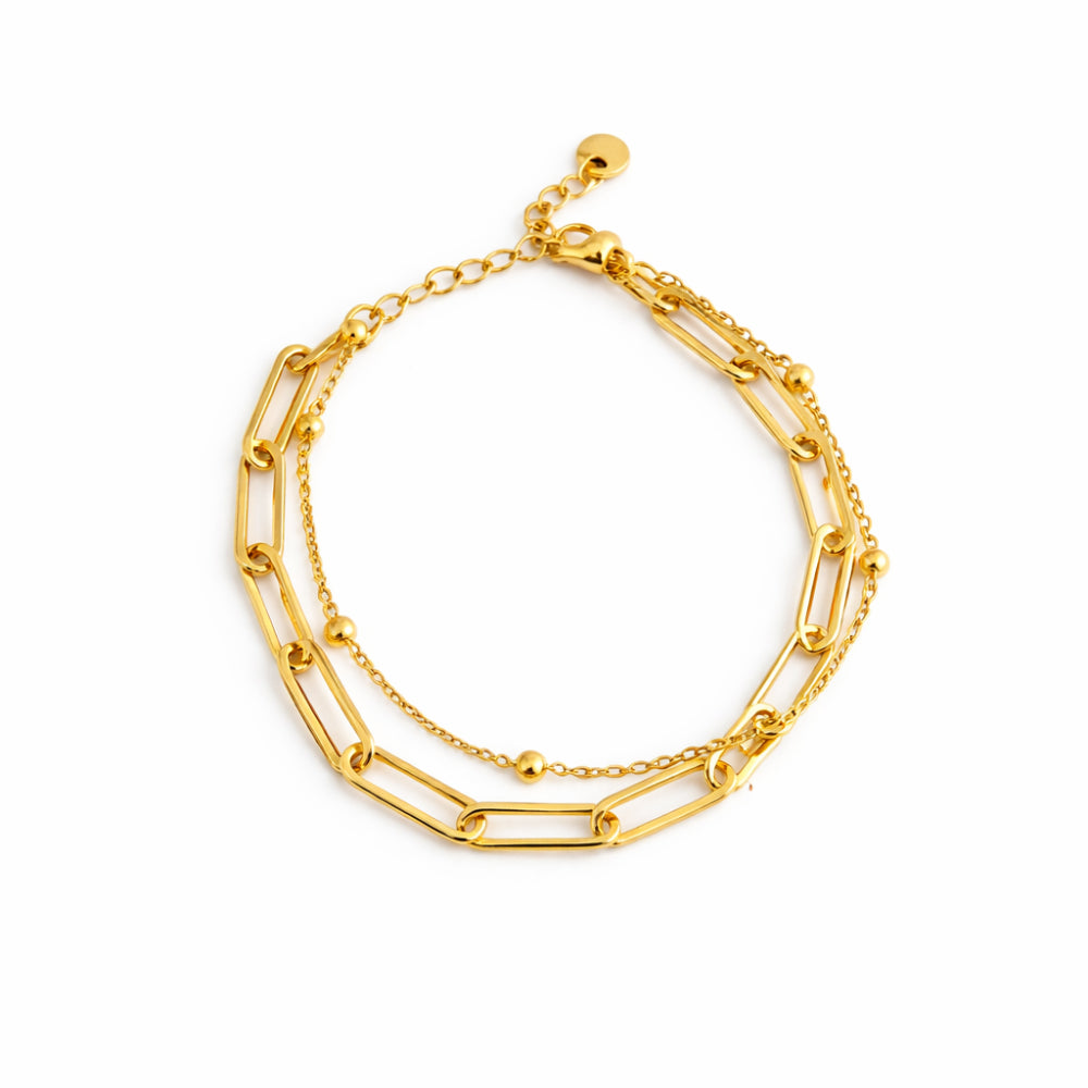 K&Co. Signature Jewellery Sienna Chain Layered Bracelet - GOLD