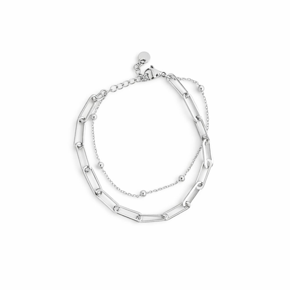 K&Co. Signature Jewellery Sienna Chain Layered Bracelet - SILVER