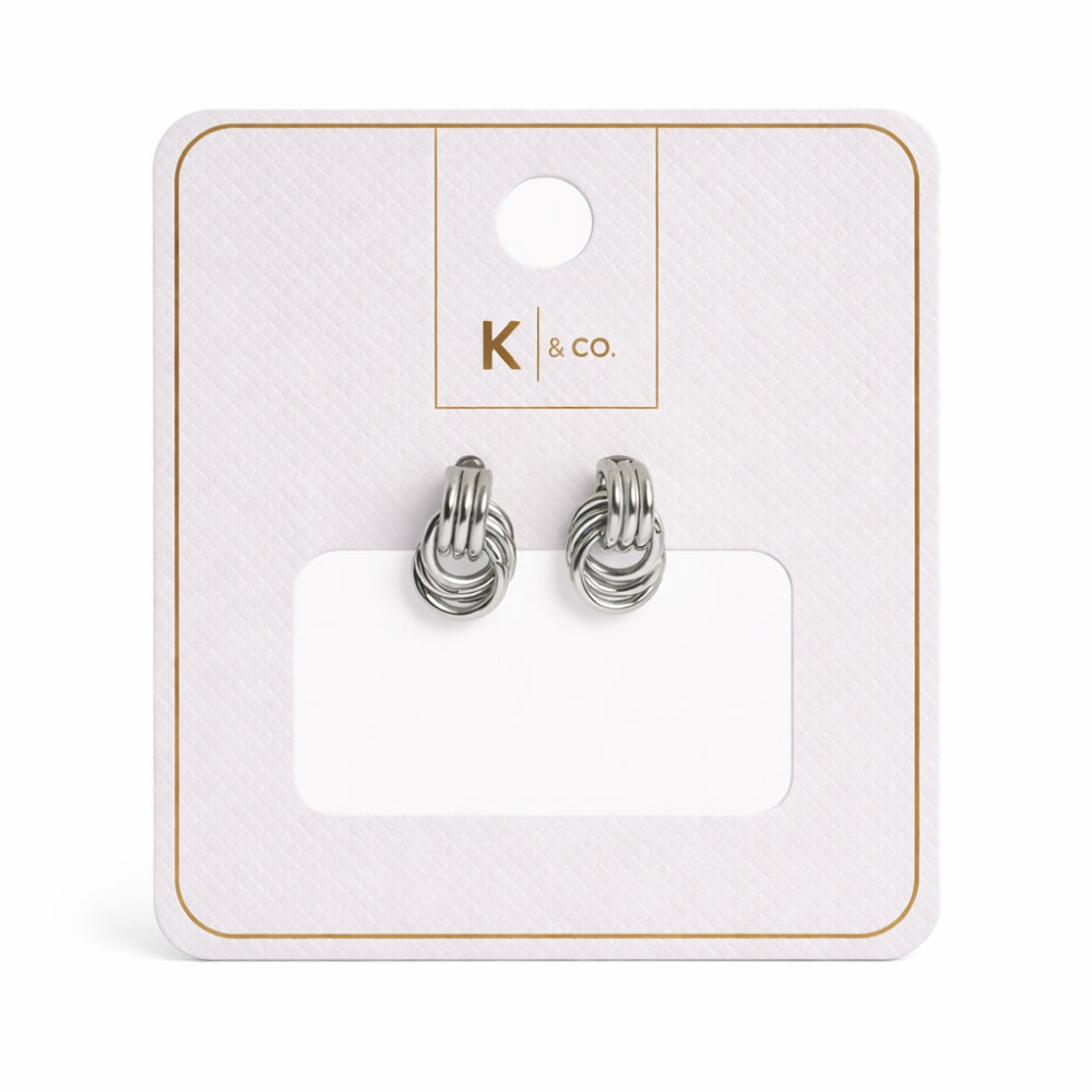K&Co. Signature Jewellery Kiara Knot Earrings - SILVER